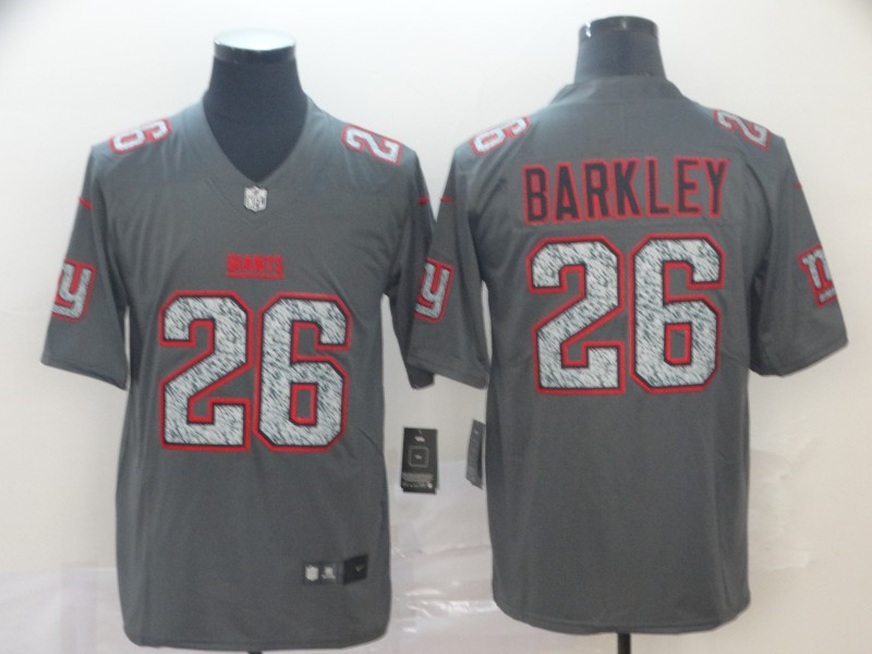 Men's New York Giants #26 Saquon Barkley NFL Pro Line Gray Static Fashion Jerse