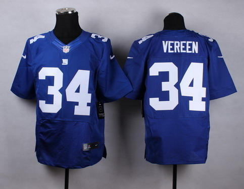 Men's New York Giants #34 Shane Vereen Blue Nike Elite Jersey