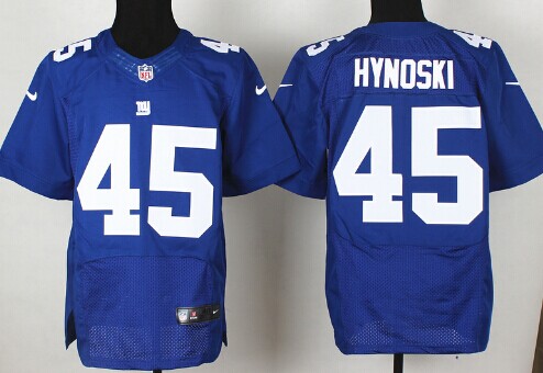Men's New York Giants #45 Henry Hynoski Blue Nik Elite Jersey