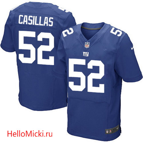 Men's New York Giants #52 Jonathan Casillas Royal Blue Team Color Nike Elite Jersey