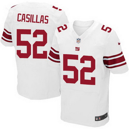 Men's New York Giants #52 Jonathan Casillas White Road Nike Elite Jersey