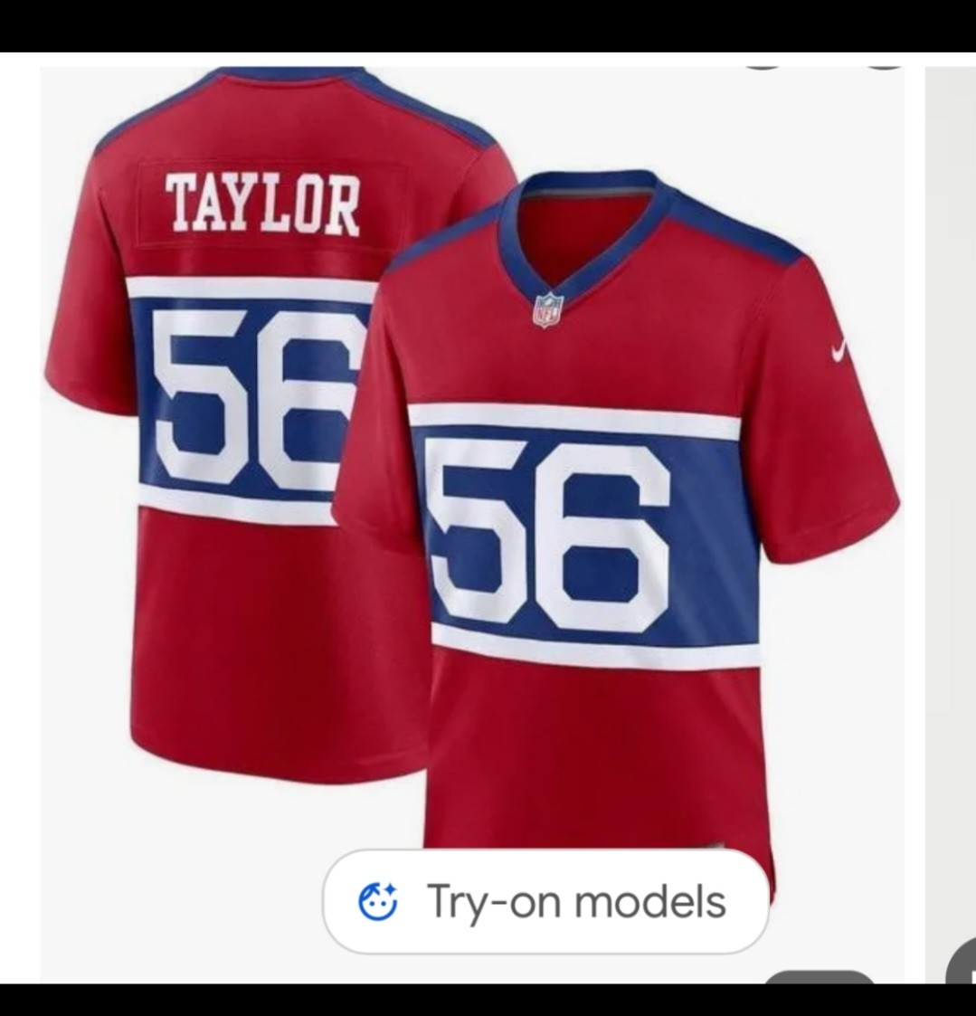 Men's New York Giants #56 Lawrence Taylor Century Red Alternate Vapor Limited Football Stitched Jersey