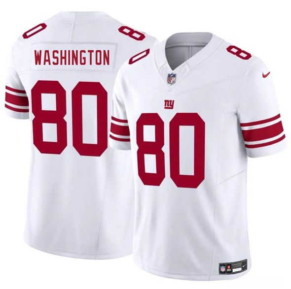Men's New York Giants #80 Montrell Washington White 2025 F.U.S.E. Vapor Untouchable Limited Football Stitched Jersey