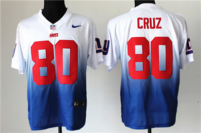 Men's New York Giants #80 Victor Cruz Nik Elite Drift Fashion II Jerseys