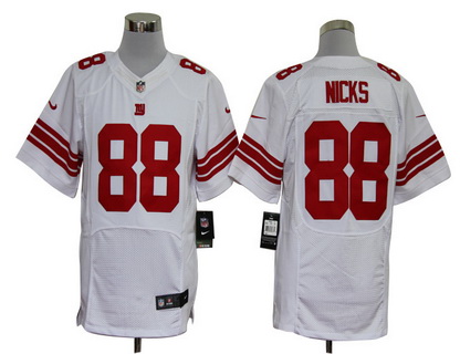Men's New York Giants Retired Player #88 Hakeem Nicks White Road NFL Nike Elite Jersey
