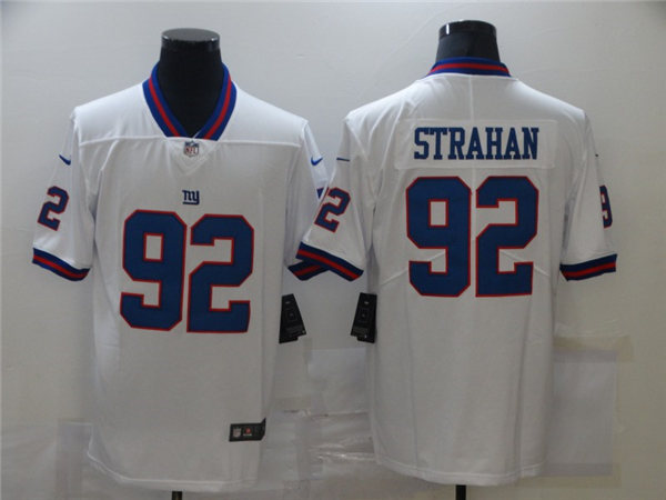Men's New York Giants Retired Player #92 Michael Strahan Nike White Vapor Untouchable Color Rush