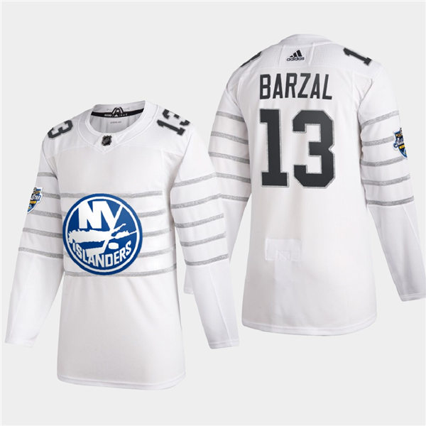 Men's New York Islanders #13 Mathew Barzal Adidas 2020 NHL All-Star Game White Authentic Jersey Stitched