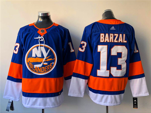 Men's New York Islanders #13 Mathew Barzal adidas Home Blue Jersey Stitched