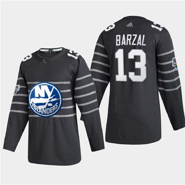 Men's New York Islanders #13Mathew Barzal Adidas 2020 NHL All-Star Game Gray Authentic Jersey Stitched