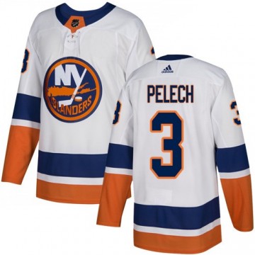 Men's New York Islanders #3 Adam Pelech adidas White Away Jersey Stitched