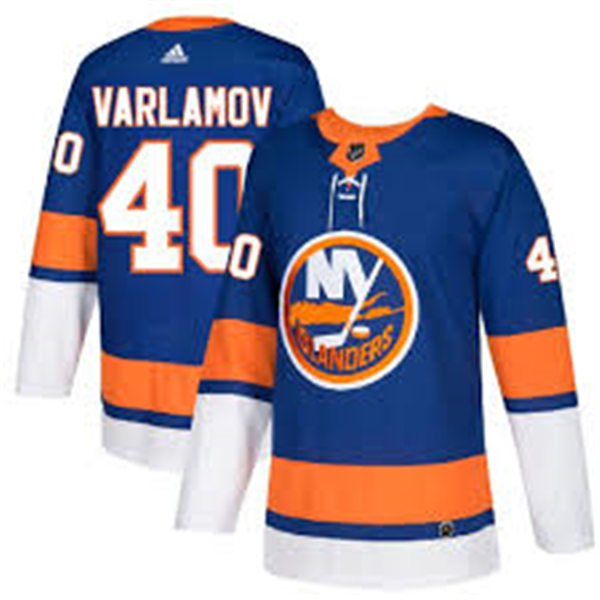 Men's New York Islanders #40 Semyon Varlamov adidas Home Blue Jersey Stitched