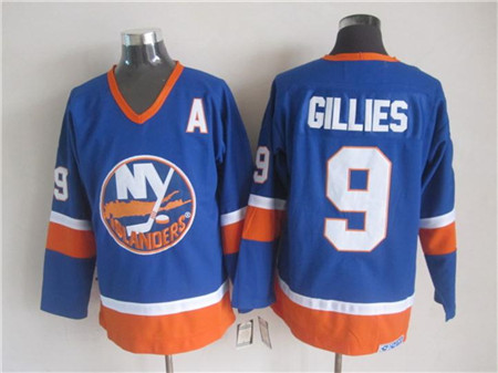 Men's New York Islanders #9 Clark Gillies 1982 Blue CCM Throwback Jersey Stitched
