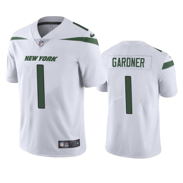 Men's New York Jets #1 Ahmad Gardner 2022 White Vapor Untouchable Limited 