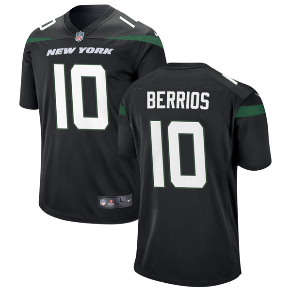 Men's New York Jets #10 Braxton Berrios Nike Stealth Black Alternate Limited Jersey