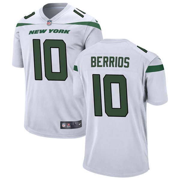 Men's New York Jets #10 Braxton Berrios Nike White Vapor Limited Jersey