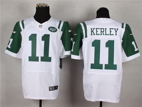Men's New York Jets #11 Jeremy Kerley White Nik Elite Jersey