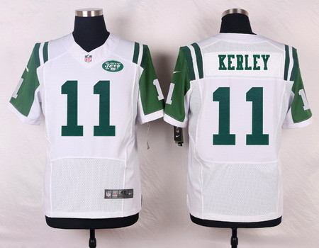Men's New York Jets #11 Jeremy Kerley White Road NFL Nike Elite Jersey