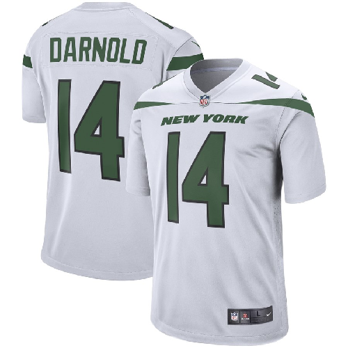 Men's New York Jets #14 Sam Darnold  White Player Game Jersey
