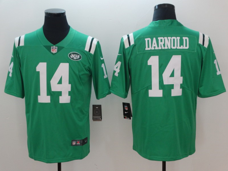 Men's New York Jets #14 Sam Darnold Green Color Rush Limited Jersey