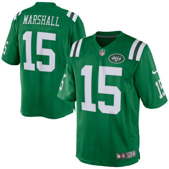 Men's New York Jets #15 Brandon Marshall Nike Green Color Rush Limited Jersey