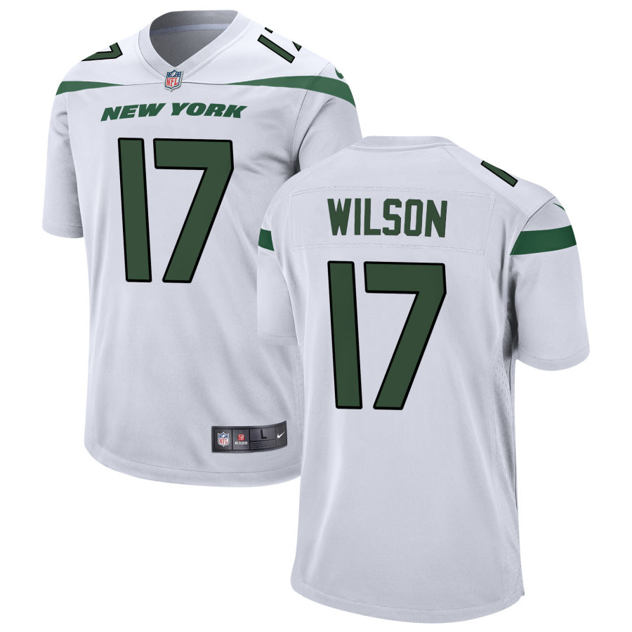 Men's New York Jets #17 Garrett Wilson Nike White Vapor Limited Jersey