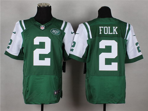 Men's New York Jets #2 Nick Folk Green Nik Elite Jersey