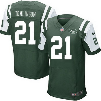 Men's New York Jets #21 LaDainian Tomlinson Green Team Color NFL Nike Elite Jersey