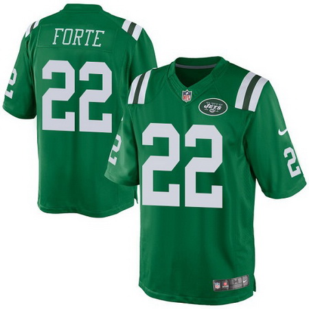 Men's New York Jets #22 Matt Forte Green 2015 Color Rush Nike Elite Jersey