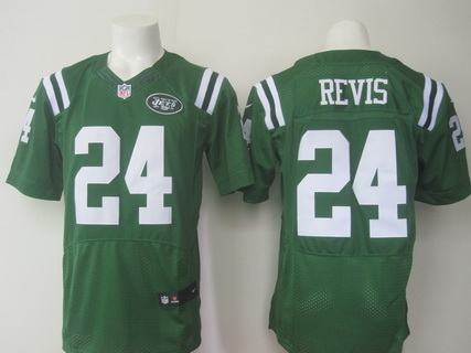 Men's New York Jets #24 Darrelle Revis Kelly Green Team Color 2015 NFL Nike Elite Jersey