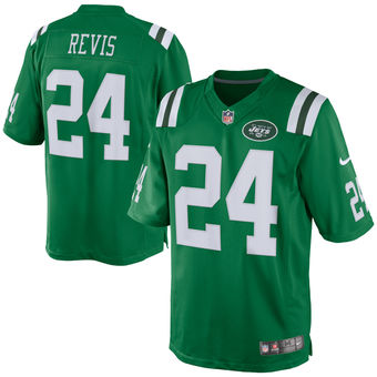 Men's New York Jets #24 Darrelle Revis Nike Green Color Rush Limited Jersey
