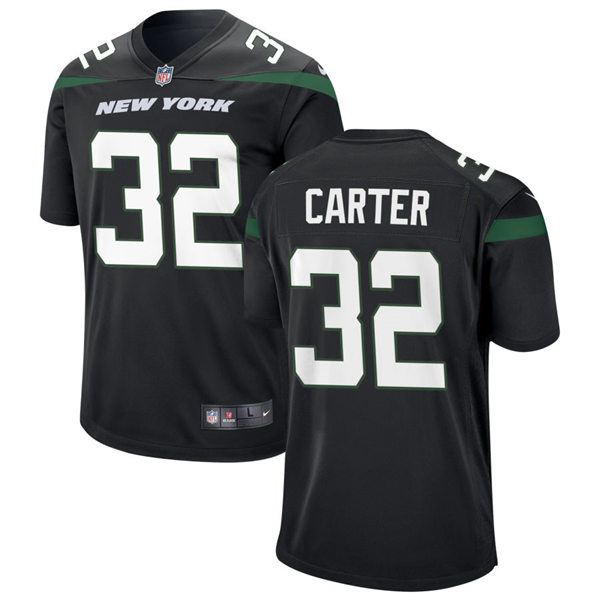 Men's New York Jets #32 Michael Carter Nike Stealth Black Alternate Limited Jersey