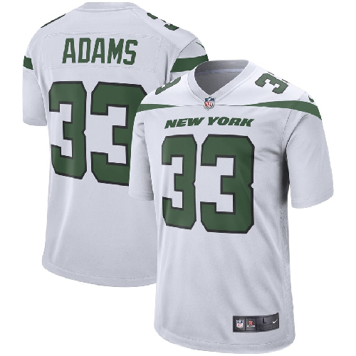 Men's New York Jets #33 Jamal Adams White Player Game Jersey