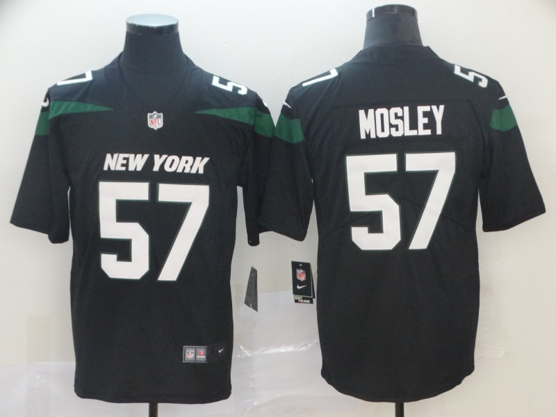 Men's New York Jets #57 C. J. Mosley Black Nike NFL Vapor Limited Jersey