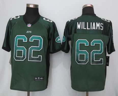 Men's New York Jets #62 Leonard Williams Green Drift Fashion NFL Nike Elite Jersey