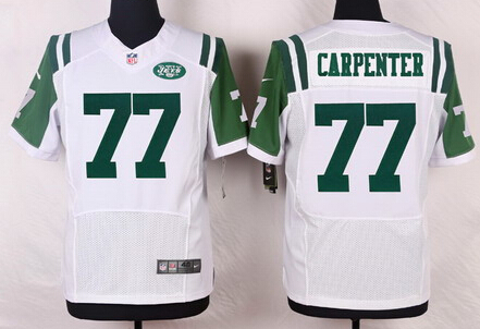 Men's New York Jets #77 James Carpenter White Road NFL Nike Elite Jersey