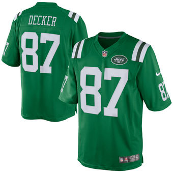 Men's New York Jets #87 Eric Decker Nike Green Color Rush Limited Jersey