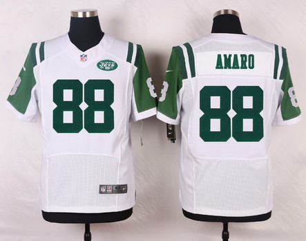 Men's New York Jets #88 Jace Amaro White Nik Elite Jersey