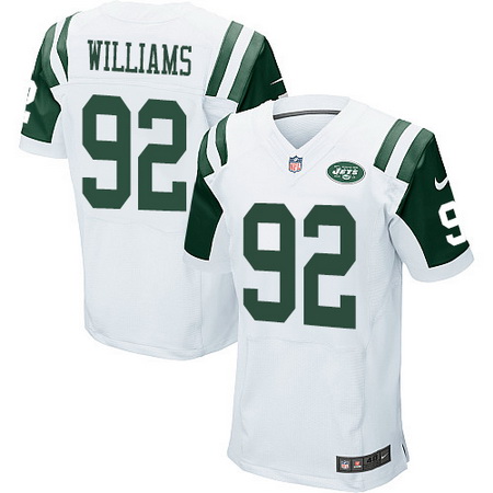 Men's New York Jets #92 Leonard Williams White Road Nike Elite Jersey