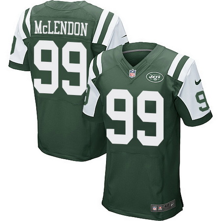 Men's New York Jets #99 Steve McLendon Green Team Color Nike Elite Jersey