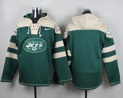 Men's New York Jets Blank Green Team Color NFL Nike Hoodie with Team Logo