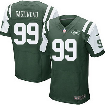 Men's New York Jets Retired Player #99 Mark Gastineau Green Team Color NFL Nike Elite Jersey