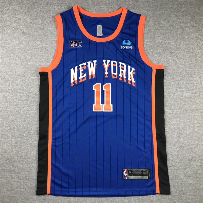 Men's New York Knicks  Jersey V2 - All Stitched Jalen Brunson #11