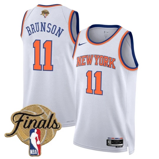 Men's New York Knicks 2026 Finals Swingman Jersey V2 - All Stitched  Jalen Brunson 11