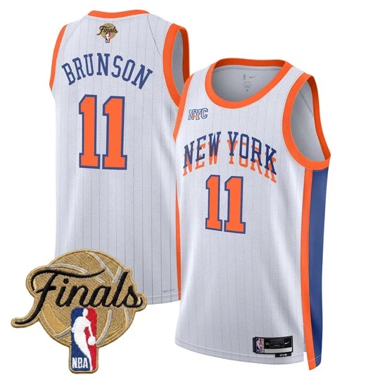 Men's New York Knicks 2026 Finals Swingman Jersey V2 - All Stitched  Jalen Brunson