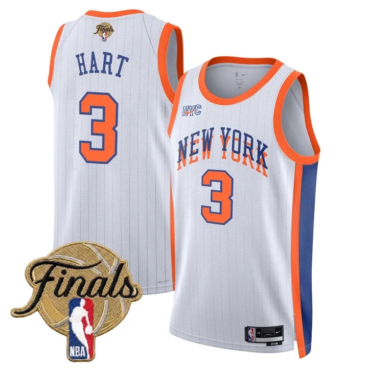 Men's New York Knicks 2026 Finals Swingman Jersey V2 - All Stitched  Josh Hart