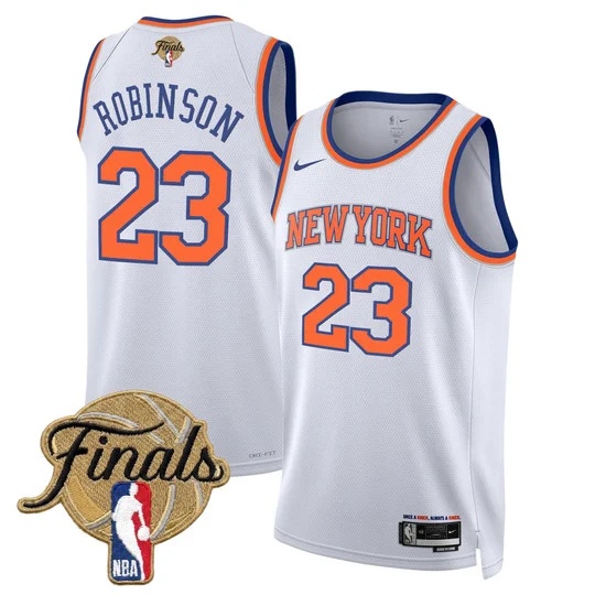 Men's New York Knicks 2026 Finals Swingman Jersey V2 - All Stitched  Mitchell Robinson 23
