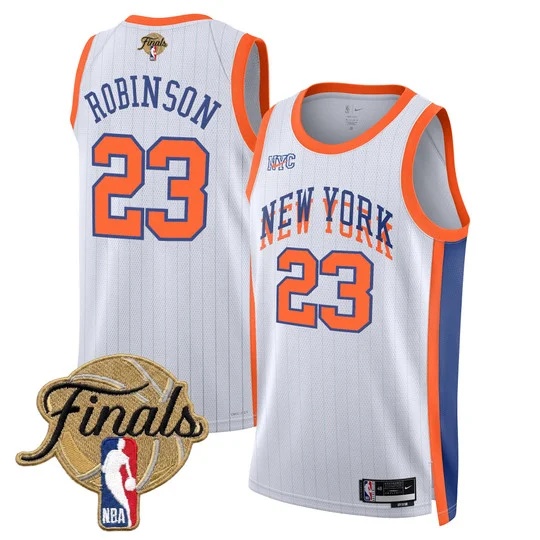 Men's New York Knicks 2026 Finals Swingman Jersey V2 - All Stitched  Mitchell Robinson
