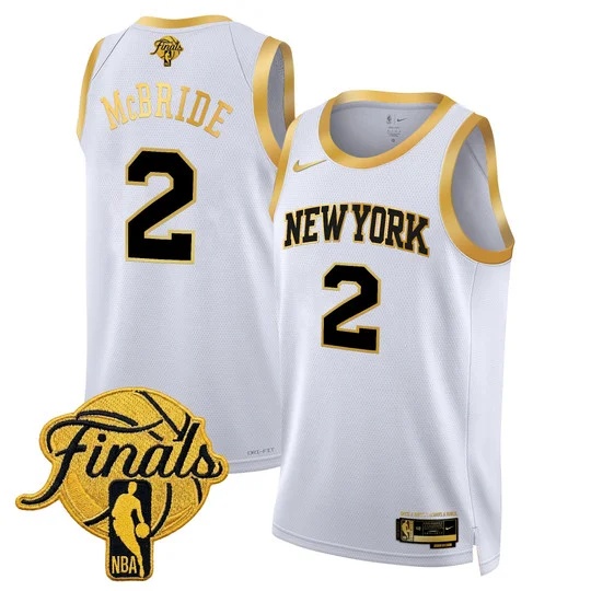 Men's New York Knicks 2026 Finals Swingman Jersey V2 - All Stitched 2 Miles McBride