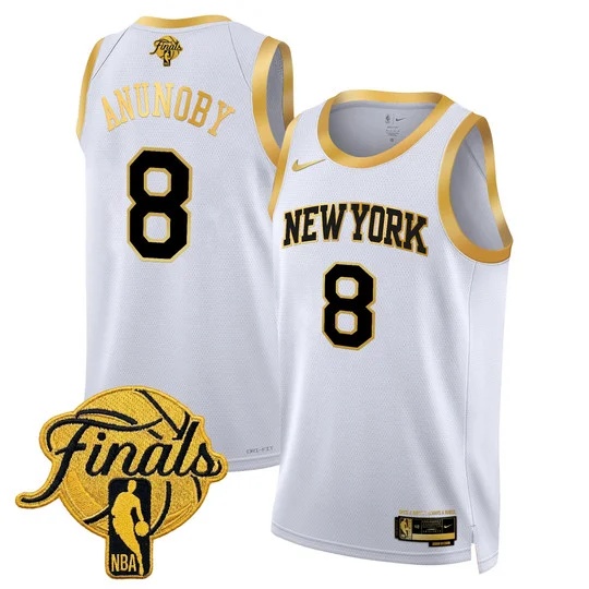 Men's New York Knicks 2026 Finals Swingman Jersey V2 - All Stitched OG Anunoby  8