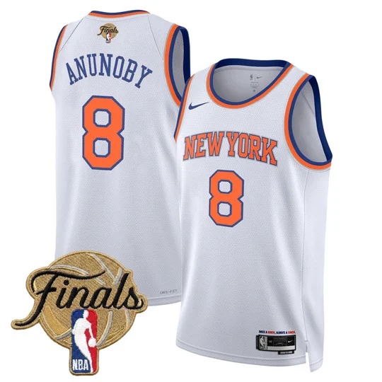 Men's New York Knicks 2026 Finals Swingman Jersey V2 - All Stitched OG Anunoby 8